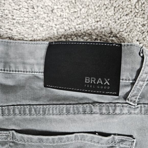 Brax Pants Mens 36x34 (Fits 34x30) Gray Chuck Modern Minimalist Slim Casual - Picture 3 of 11